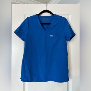 Figs Royal Blue Catarina Scrub Top